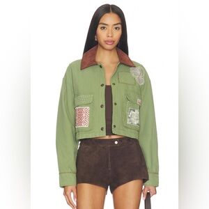 NWT We The Free Martha Workwear Appliques
Jacket in Callisto Green Sz Medium